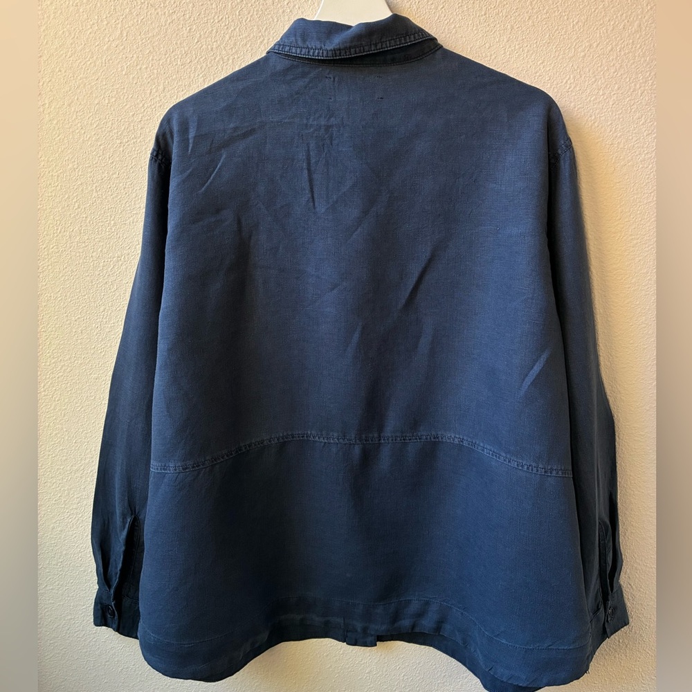 Michael Stars Dark Navy Utility Button-Down Shirt - Picture 13 of 15